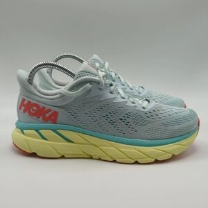 Hoka One One Clifton 7 Shoes Womens Size 7 Blue Cushioned Running Sneakers